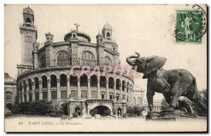 Old Postcard Paris Trocadero Elephant