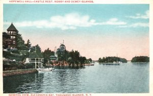 Vintage Postcard Hopewell Hall Castle Rest Nobby Dewey Thousand Islands New York