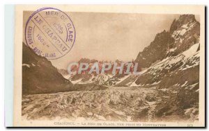Old postcard Chamonix La Mer de Glace Montenvers shooting