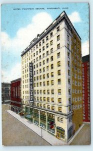CINCINNATI, OH ~ Hotel FOUNTAIN SQUARE  ~  c1930s  Hamilton  County Postcard