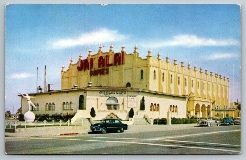 1956  The Fronton Palace  Tijuana  Mexico  Jai Alai   Postcard