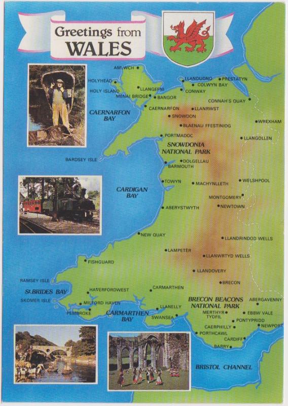 MAP OF WALES UK