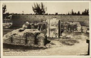 Key West FL West Martello Tower Real Photo Postcard