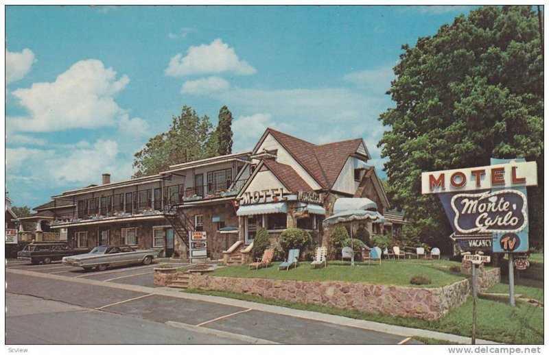 Monte Carlo Motel, On #2 Hwy Overlooking The St. Lawrence Seaway, Canada, 195...