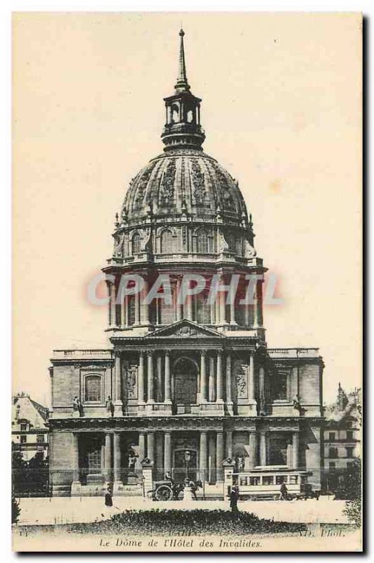 Old Postcard Paris Dome of the Hotel des Invalides