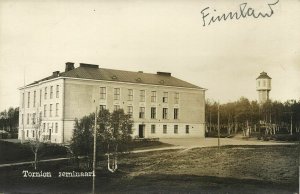 finland suomi, TORNION TORNIO, Seminaari Seminar, Water Tower (1930s) RPPC