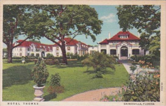 Florida Gainesville Hotel Thomas Curteich 1940