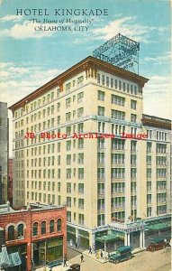 OK, Oklahoma City, Oklahoma, Kingkade Hotel, Exterior View, Curt Teich No 83202