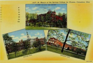 Vintage St. Mary's of the Springs college for Women, Columbus, Ohio Postcard P47