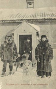 canada, YUKON, Missionaries and Lay Brother in the Ice Mission (1910) Postcard