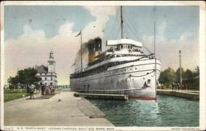 Sault Ste. Marie MI SS Northwest North West in Locks Detroit Publishing PC