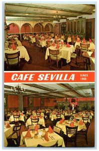 c1960's Cafe Sevilla Dining Room Interior Tampa Florida FL Unposted Postcard