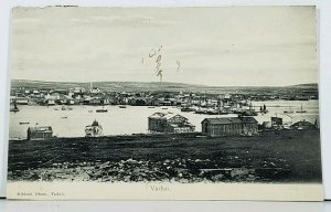 NORGE Norway, Vadso, Ships, Boats, Town View c1900s Postcard D19