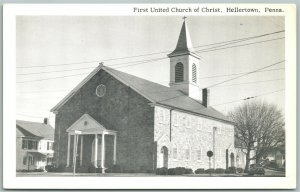 HELLERTOWN PA FIRST UNITED CHURCH OF CHRIST VINTAGE POSTCARD