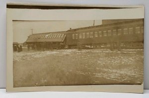 RPPC North Dakota Train Wreck Passenger c1913 MAX or Near Douglas Postcard D10