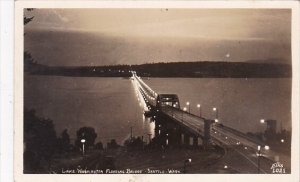 Lake Washington Floating Bridge Seattle Washington Real Photo