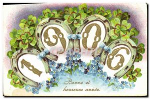 Old Postcard Fantasy Flowers Year 1906 Trefles