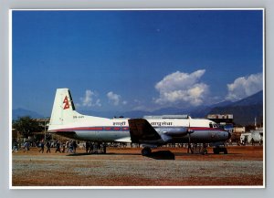 Aviation Airplane Postcard Royal Nepal Airlines Hawker Siddeley 748 BB2