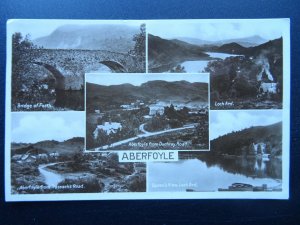 Scotland Stirling ABERFOYLE 5 Image Multiview c1920s RP Postcard