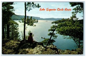 1963 Lake Superior Circle Route Tours Ishpeming Michigan MI Vintage Postcard
