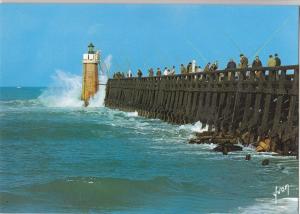 BF25549 capbreton landes pecheurs sur l estacade fishin france  front/back image