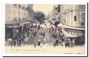 Algeria Oran Old Postcard Boulevard of the 2nd Zouaves (very animated)