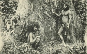 malay malaysia, PERAK, Wild Sakei Men (1910s) Postcard