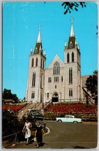 Midland Ontario Canada 1950s Postcard Martyr's Shrine Church