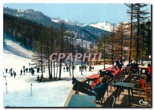 Postcard Modern Serre Chevalier Chatemerle (H A) Ski Tracks Serre Ratier