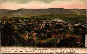 Postcard Birds Eye View of Warren, Pennsylvania~631