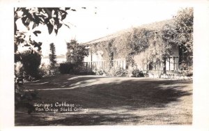 San Diego California State College Scripps Cottage Real Photo Postcard AA75493