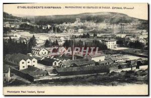 Old Postcard Etablissements Kampmann Manufacture of straw hats Epinal