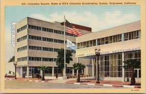 Hollywood CA Columbia Square KNX Columbia Broadcasting CBS Unused Postcard F25