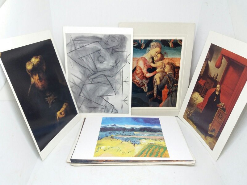 Job Lot Bulk Buy 50 Beautiful Art Painting Postcards People Places Religious etc 