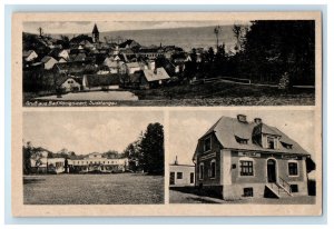 c1940s Greetings from Bad Konigswart, Sudetangau Czech Republic Postcard