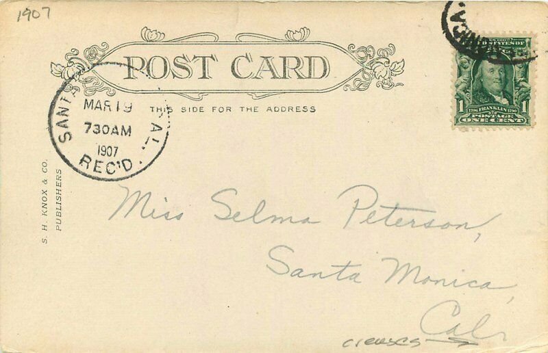 Galesburg Illinois 1907 Postcard Highland Park Knox undivided 21-10518