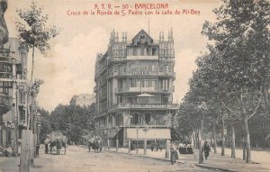 A.T.V. 50 BARCELONA SPAIN CRUCE DE LA RONDA DE S. PEDRO ALI-BEY POSTCARD (c1910)