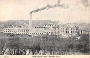 Waverly Iowa Beet Sugar Factory B/W Lithograph Vintage Postcard U3373