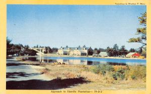 Edaville Plantation Massachusetts Street View Vintage Postcard K80262