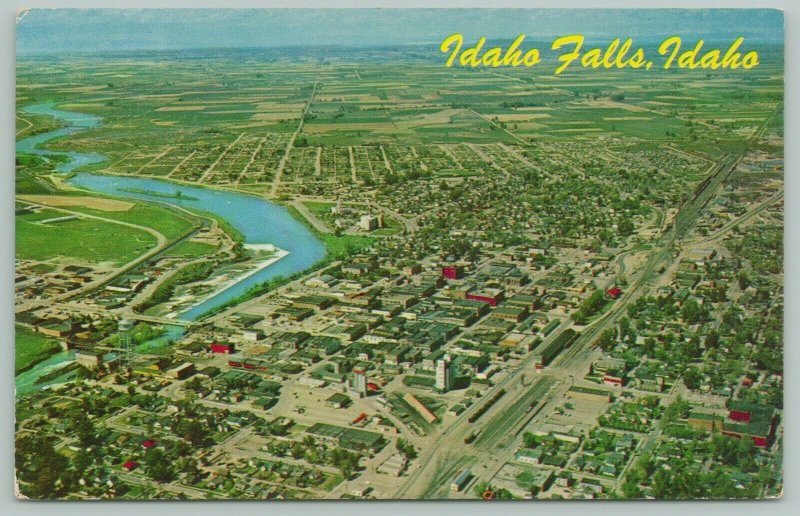 Idaho Falls~Snake River Birdseye~1950s PC 