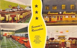 Juneau Wisconsin Seaman's Recreation Vintage Postcard AA43690