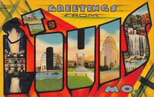 LP70  Large Letters  St. Louis  Missouri Postcard 