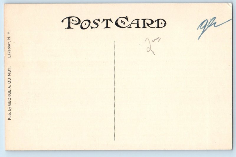 1920 Lakeport New Hampshire Vintage Postcard Swings Bungalow Winnepesaukee Farm