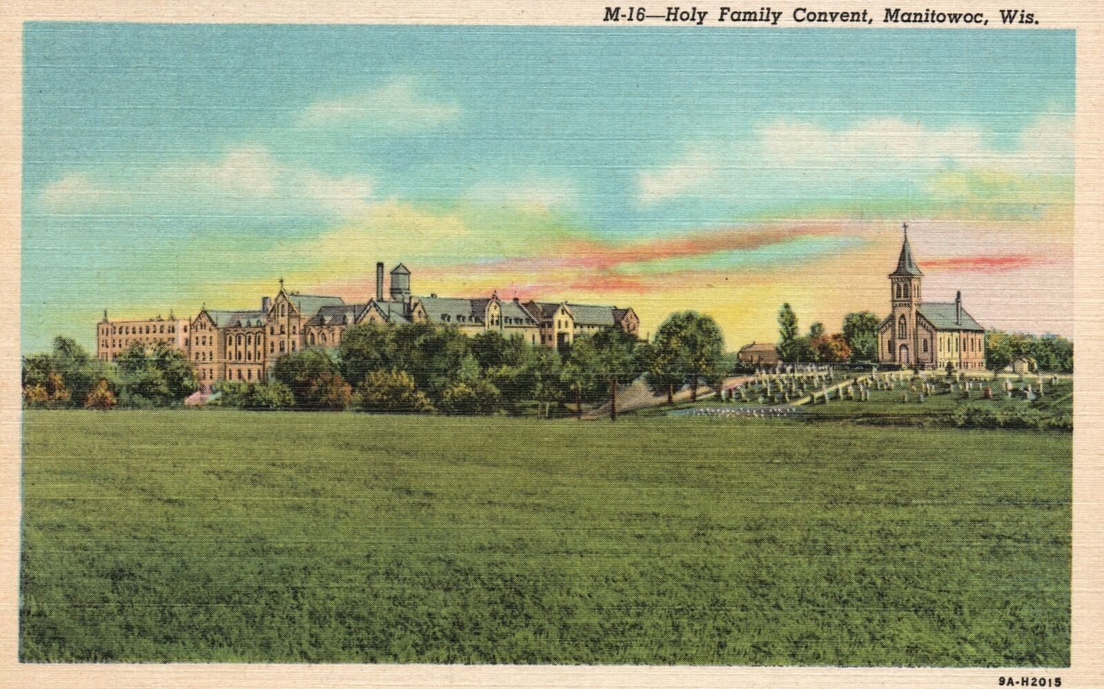 Vintage Postcard 1930's Holy Family Convent Manitowoc Wisconsin WI