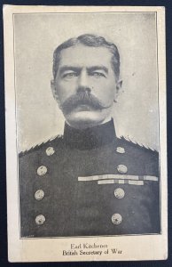 Mint England Picture Postcard British Secretary Of War Early Kitchener