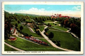 The Gardens and Hotel  Mohonk Lake  New York  Postcard  1927