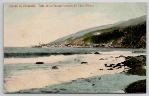 Saludo de Venezuela Vista de La Guayra tomada de Cabo Blanco Postcard B46