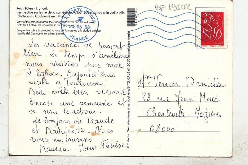 BF19502 auch gers perspective sur le ite de la cathedi  france  front/back image