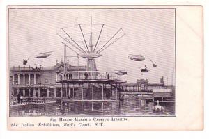 Maxim's Captive Airships, Rides, Italian Exhibition, Earl's Court London England
