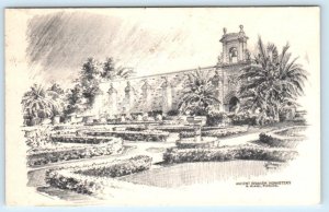 MIAMI, Florida FL ~ Artist View ANCIENT SPANISH MONASTERY Jas. F Murray Postcard